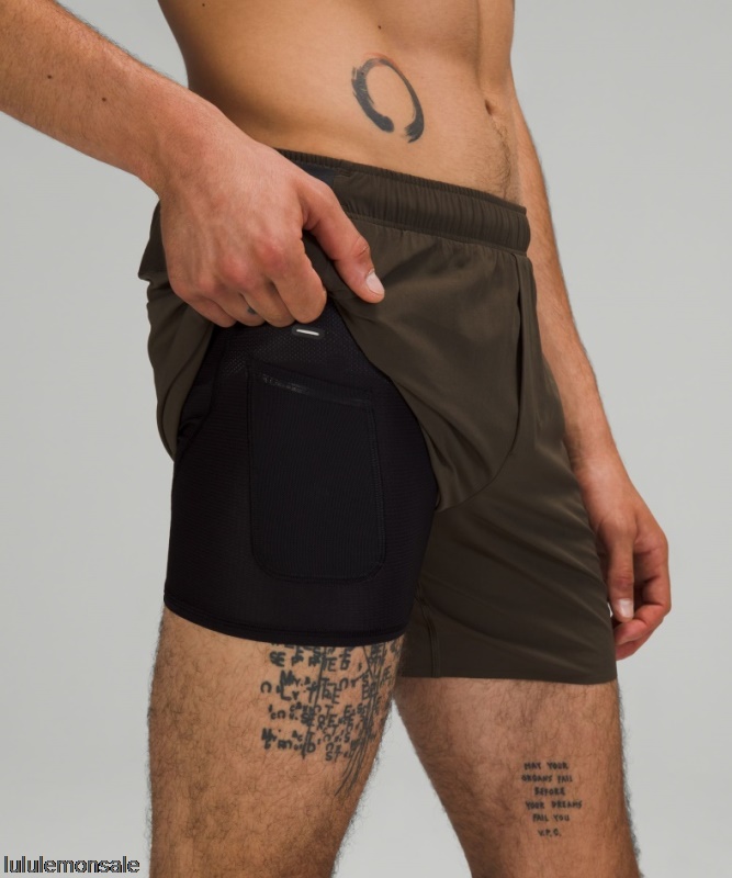 Lululemon Deutschland DELULU875 | Dunkeloliv Stoß Gefüttert Kurz 6